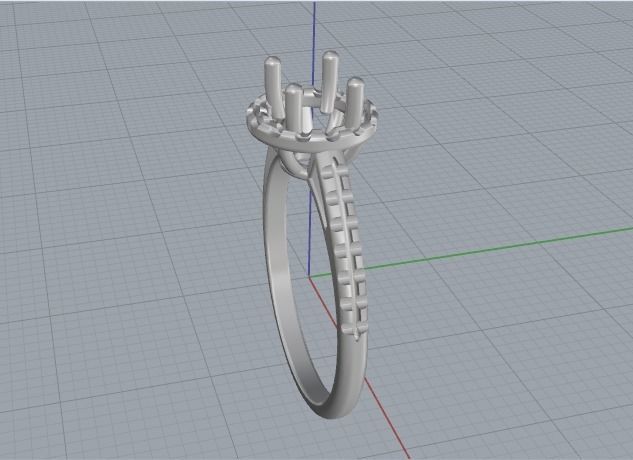 Soliter ring N01831 3D print model_2