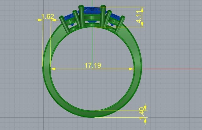 Ring N01830 3D print model_6