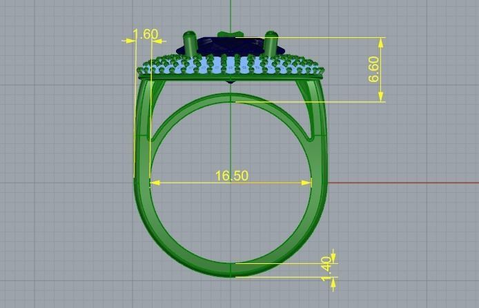 Ring N01824 3D print model_5