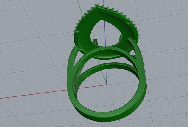 Ring N01824 3D print model_4
