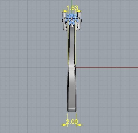 Soliter ring N01822 3D print model_6