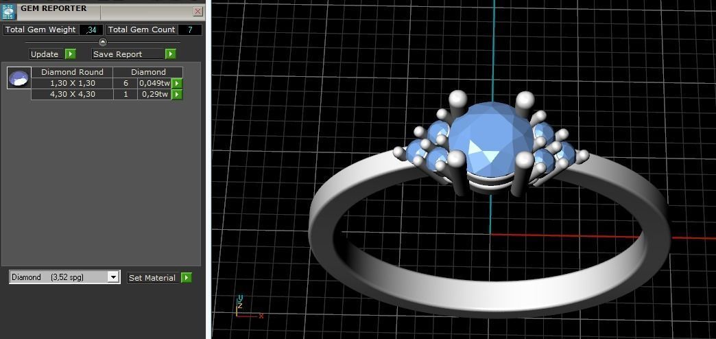Soliter ring N01822 3D print model_8