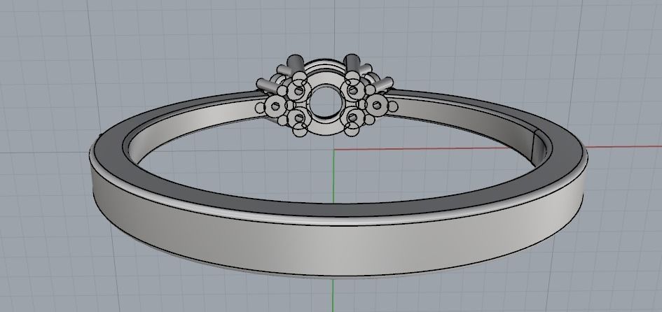 Soliter ring N01822 3D print model_4