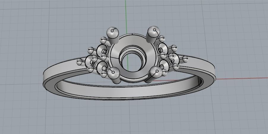 Soliter ring N01822 3D print model_2