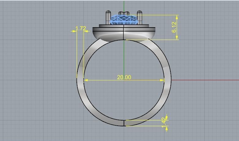 Ring N01819 3D print model_5