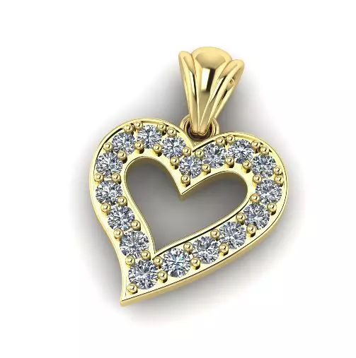 Pendant heart N01816 3D print model