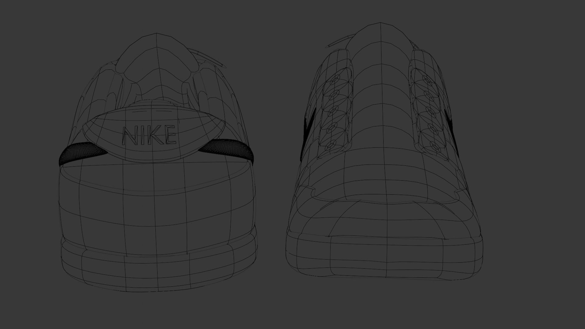 Nike shoes Low-poly 3D model_9