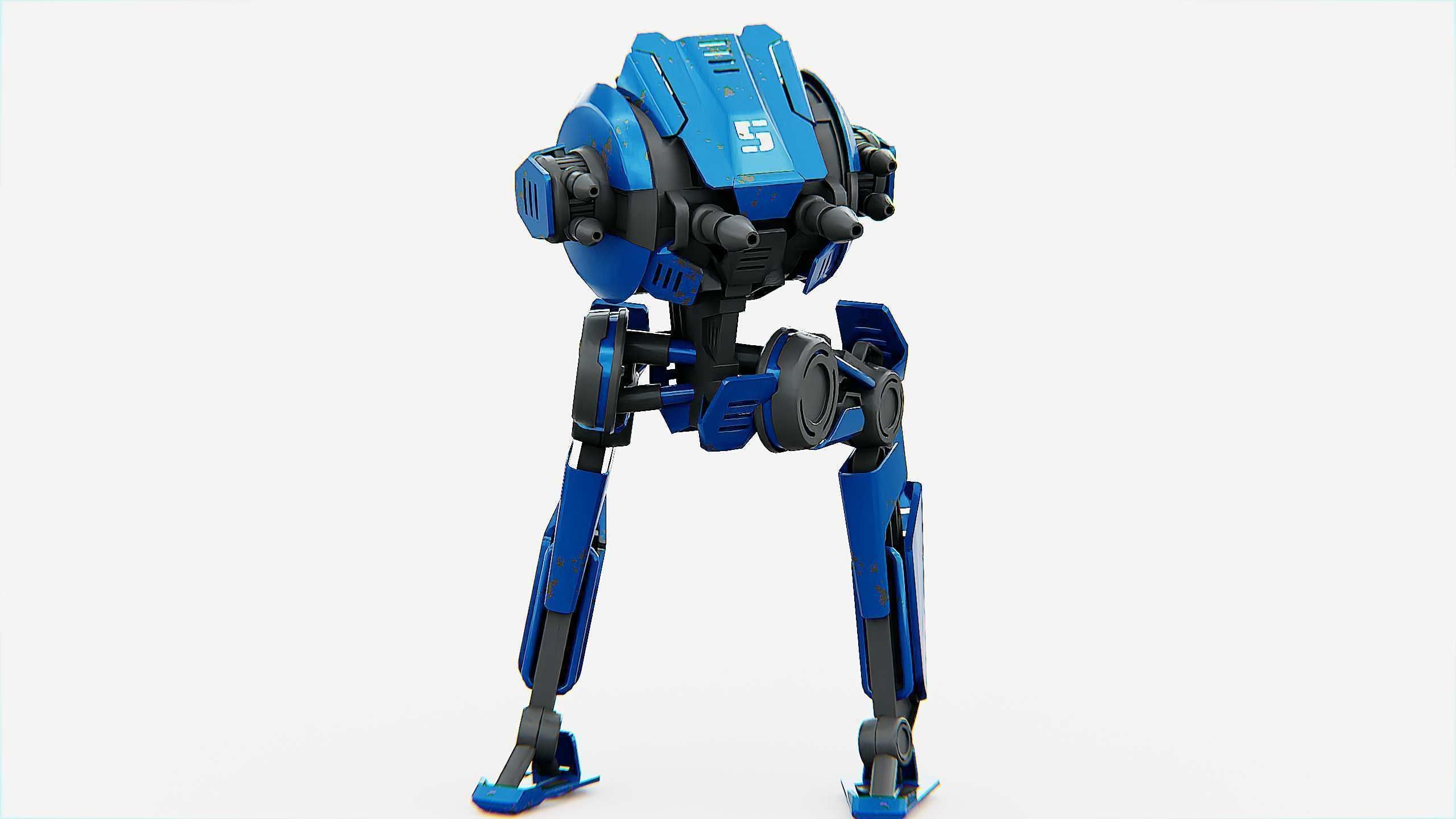 CYCLE WALKER DROID Rigged for Unreal Engine - Unity - MIXAMO  3D model_2