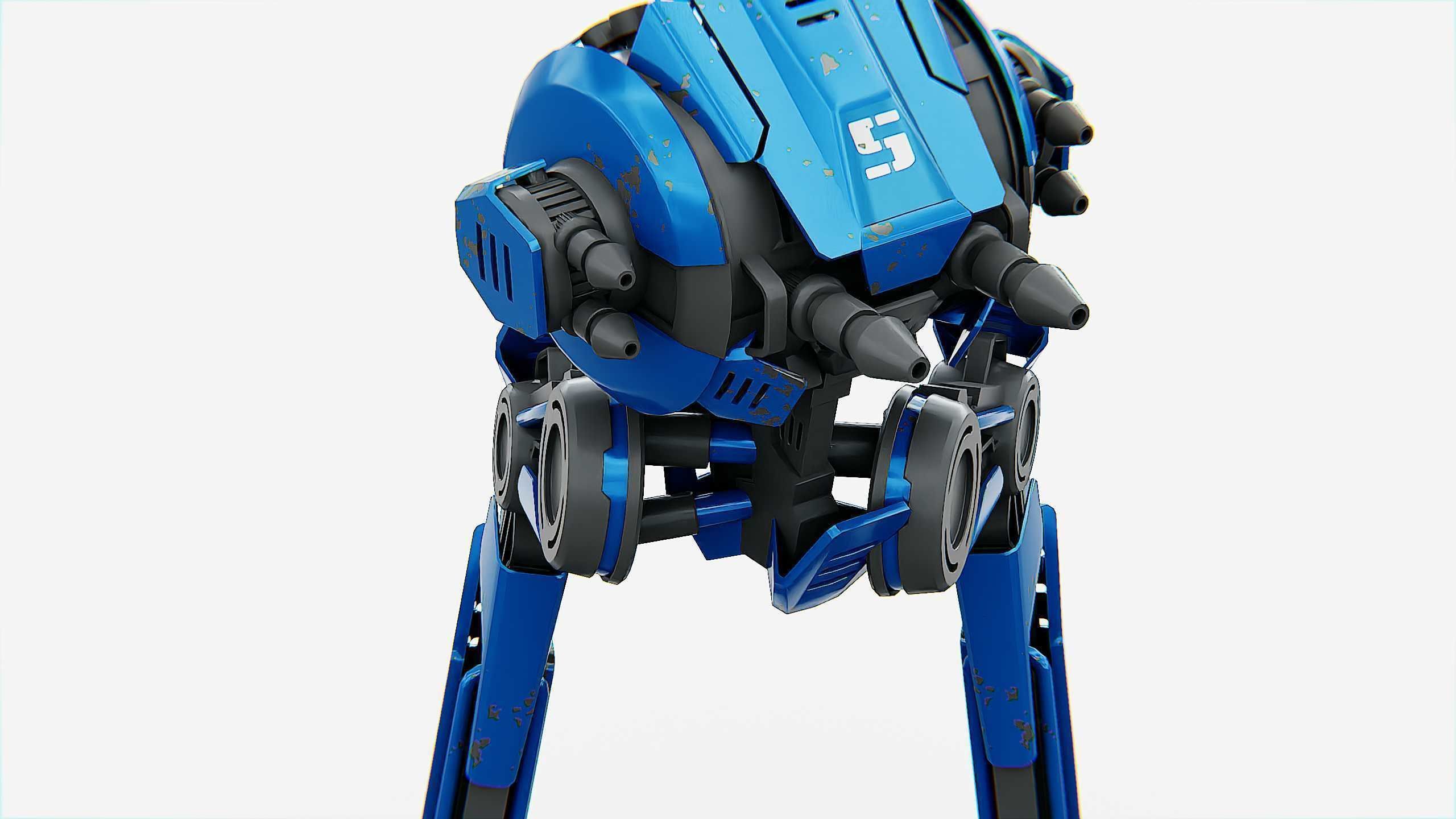 CYCLE WALKER DROID Rigged for Unreal Engine - Unity - MIXAMO  3D model_23