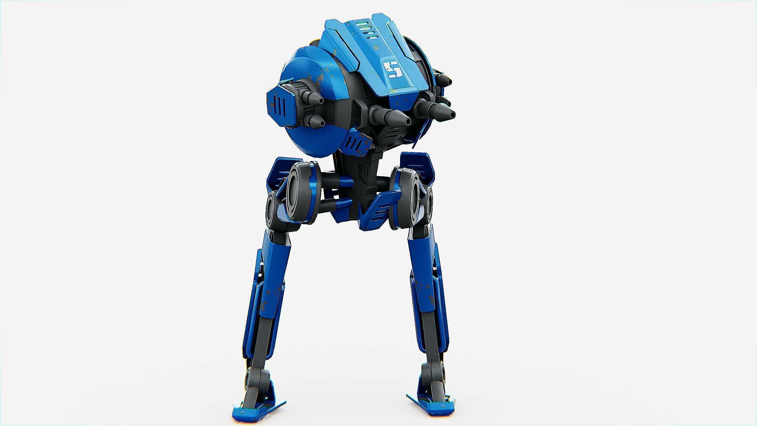 CYCLE WALKER DROID Rigged for Unreal Engine - Unity - MIXAMO  3D model_3