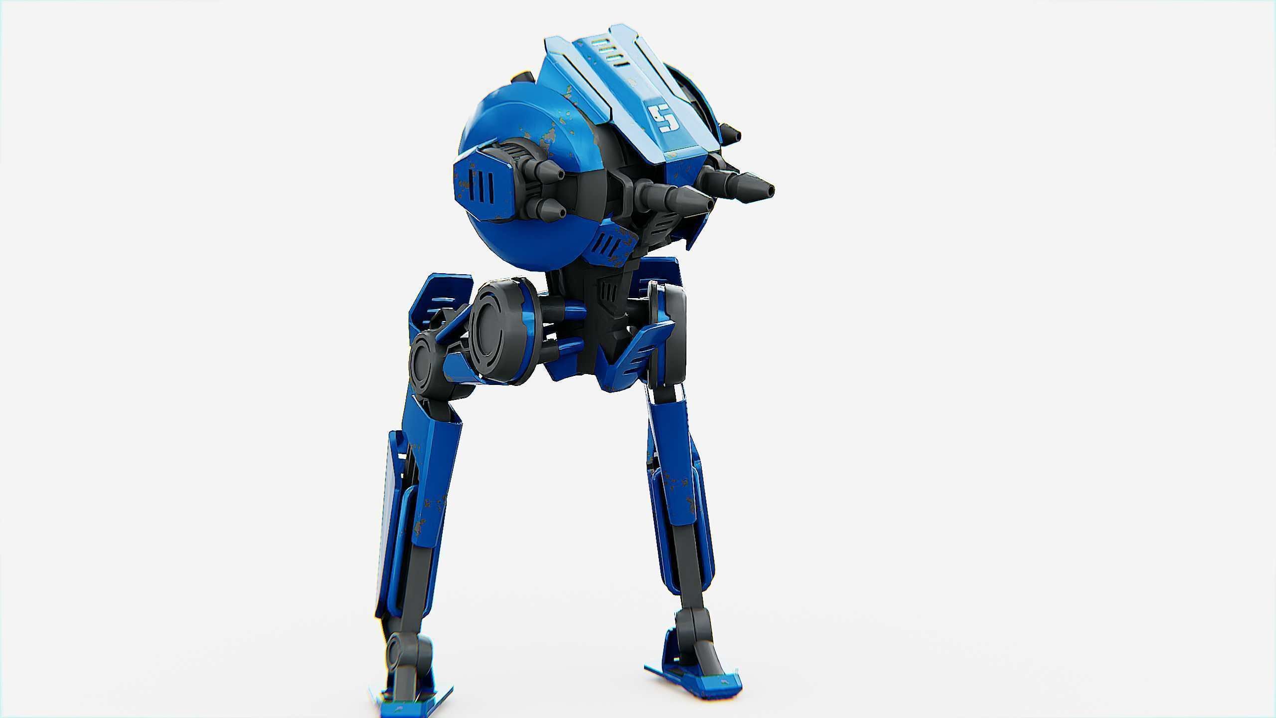 CYCLE WALKER DROID Rigged for Unreal Engine - Unity - MIXAMO  3D model_4