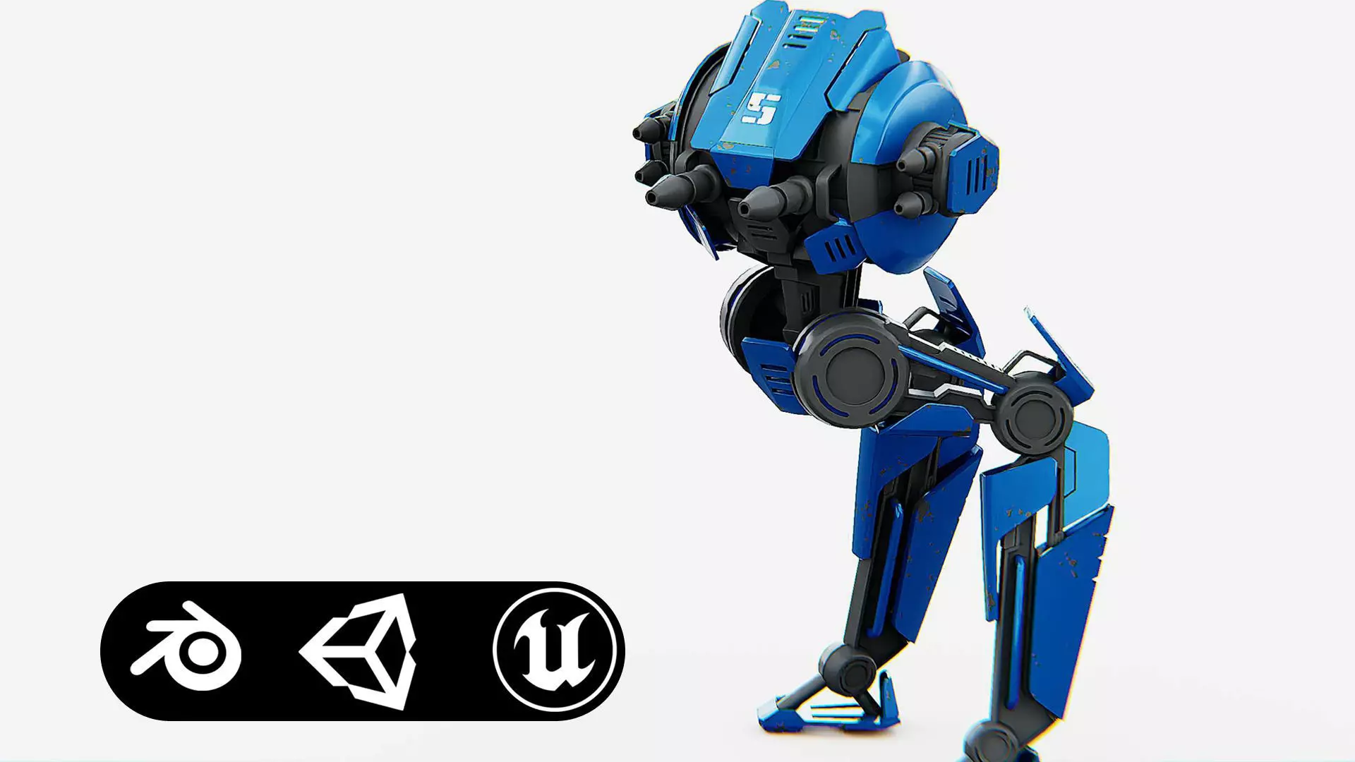 CYCLE WALKER DROID Rigged for Unreal Engine - Unity - MIXAMO  3D model_0