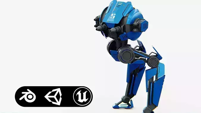 CYCLE WALKER DROID Rigged for Unreal Engine - Unity - MIXAMO  3D model