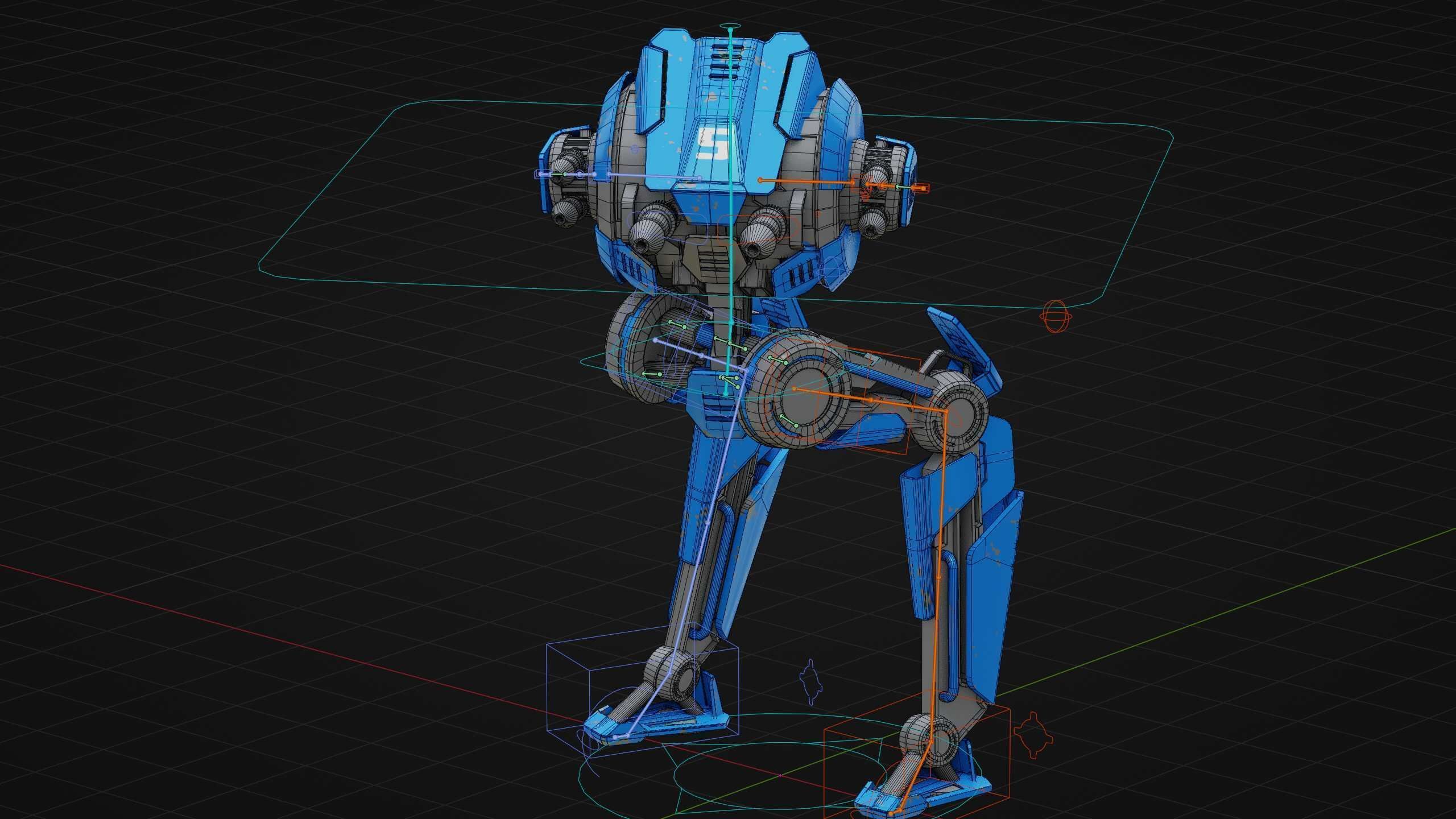 CYCLE WALKER DROID Rigged for Unreal Engine - Unity - MIXAMO  3D model_37