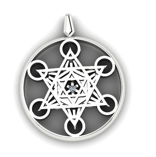Metatrons cube pendant N012132 3D print model_1