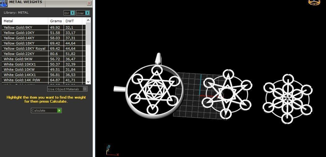 Metatrons cube pendant N012132 3D print model_7