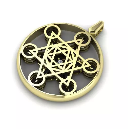 Metatrons cube pendant N012132 3D print model_0