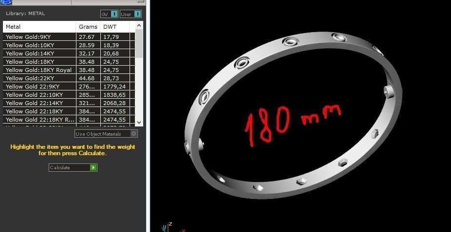 bracelet size18 N012131 3D print model_9