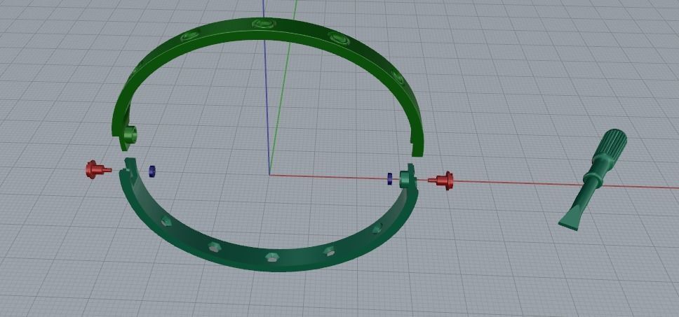 bracelet size18 N012131 3D print model_2