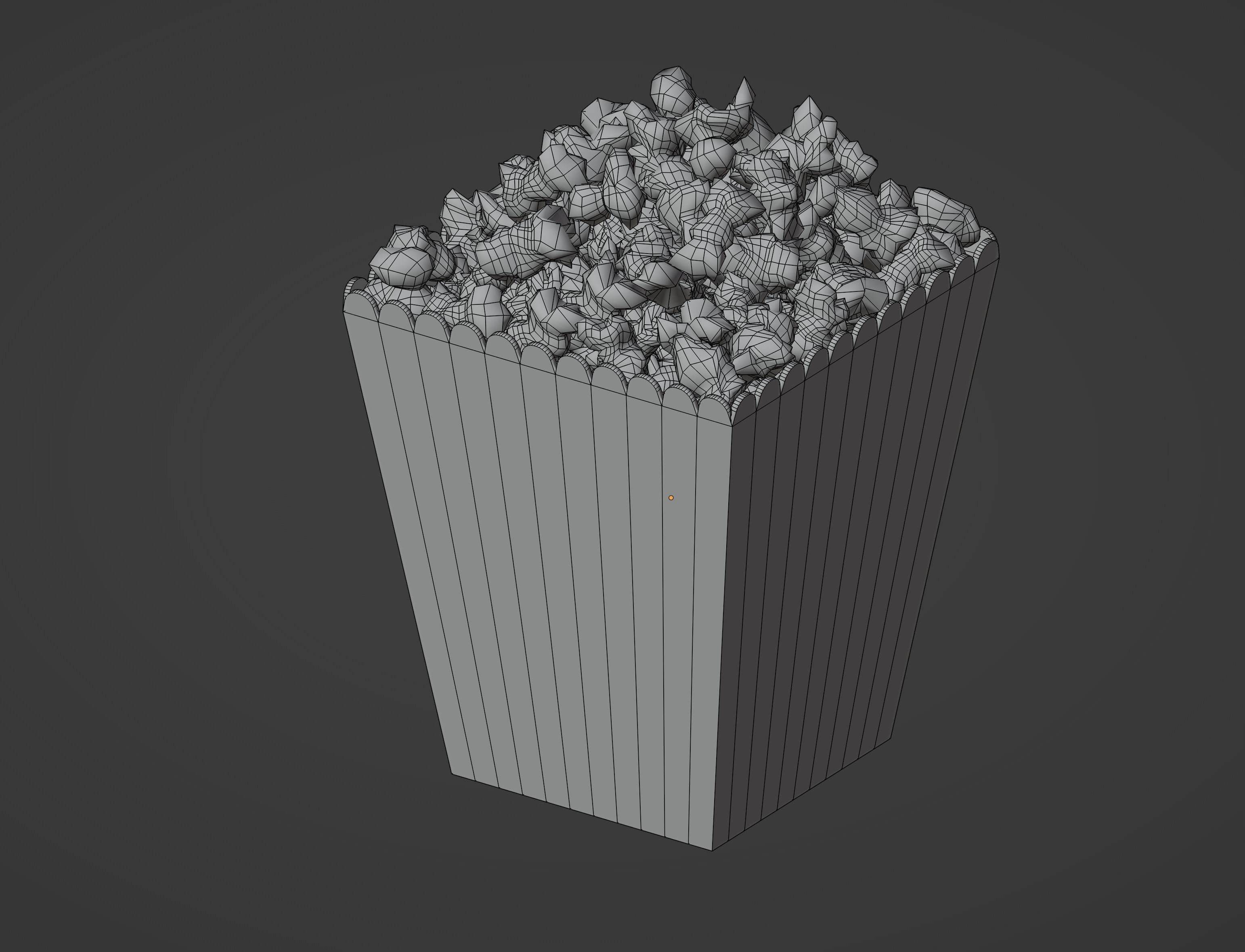 Square Popcorn Bag 3D model_13