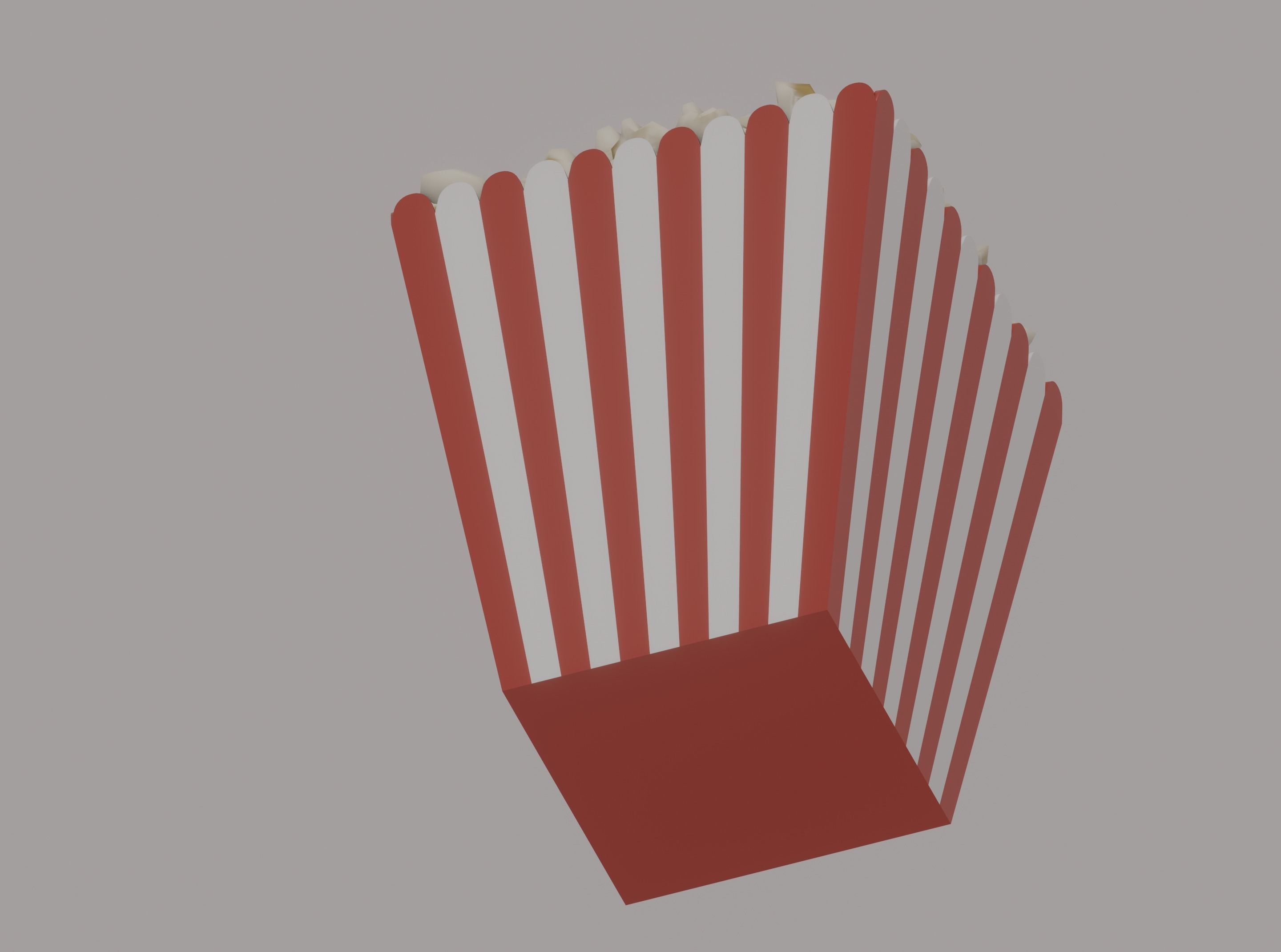 Square Popcorn Bag 3D model_6