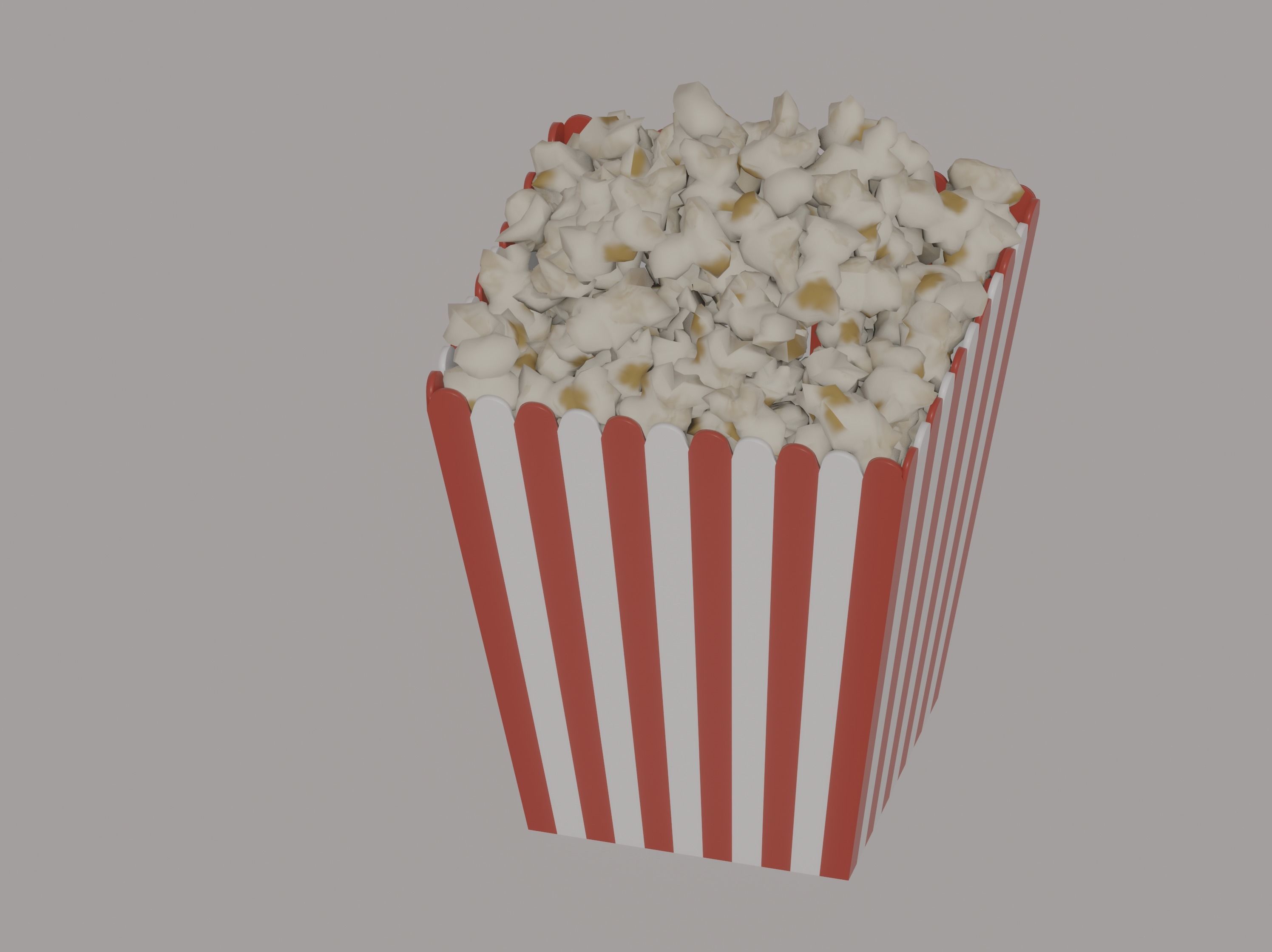 Square Popcorn Bag 3D model_3