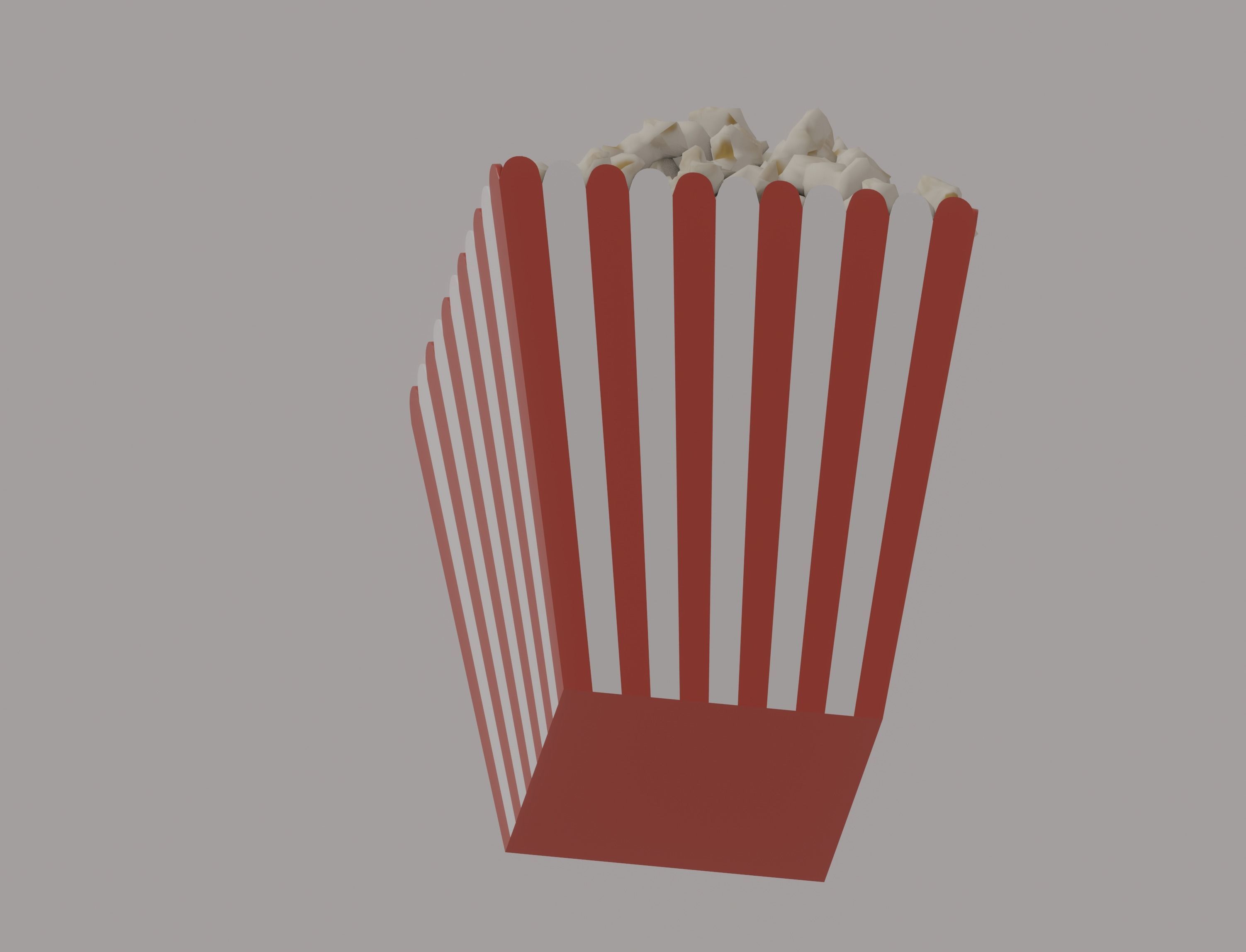 Square Popcorn Bag 3D model_5