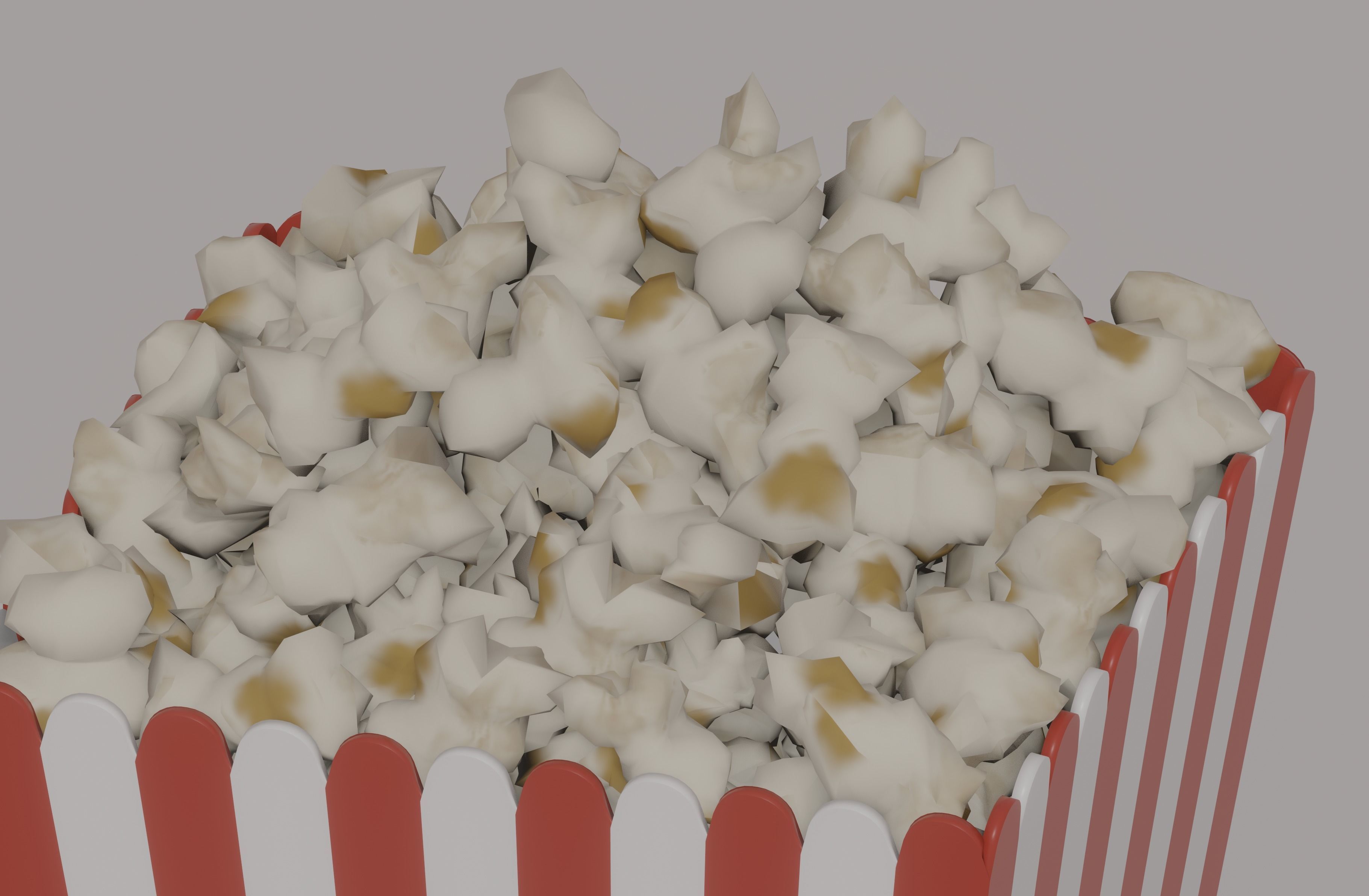 Square Popcorn Bag 3D model_11