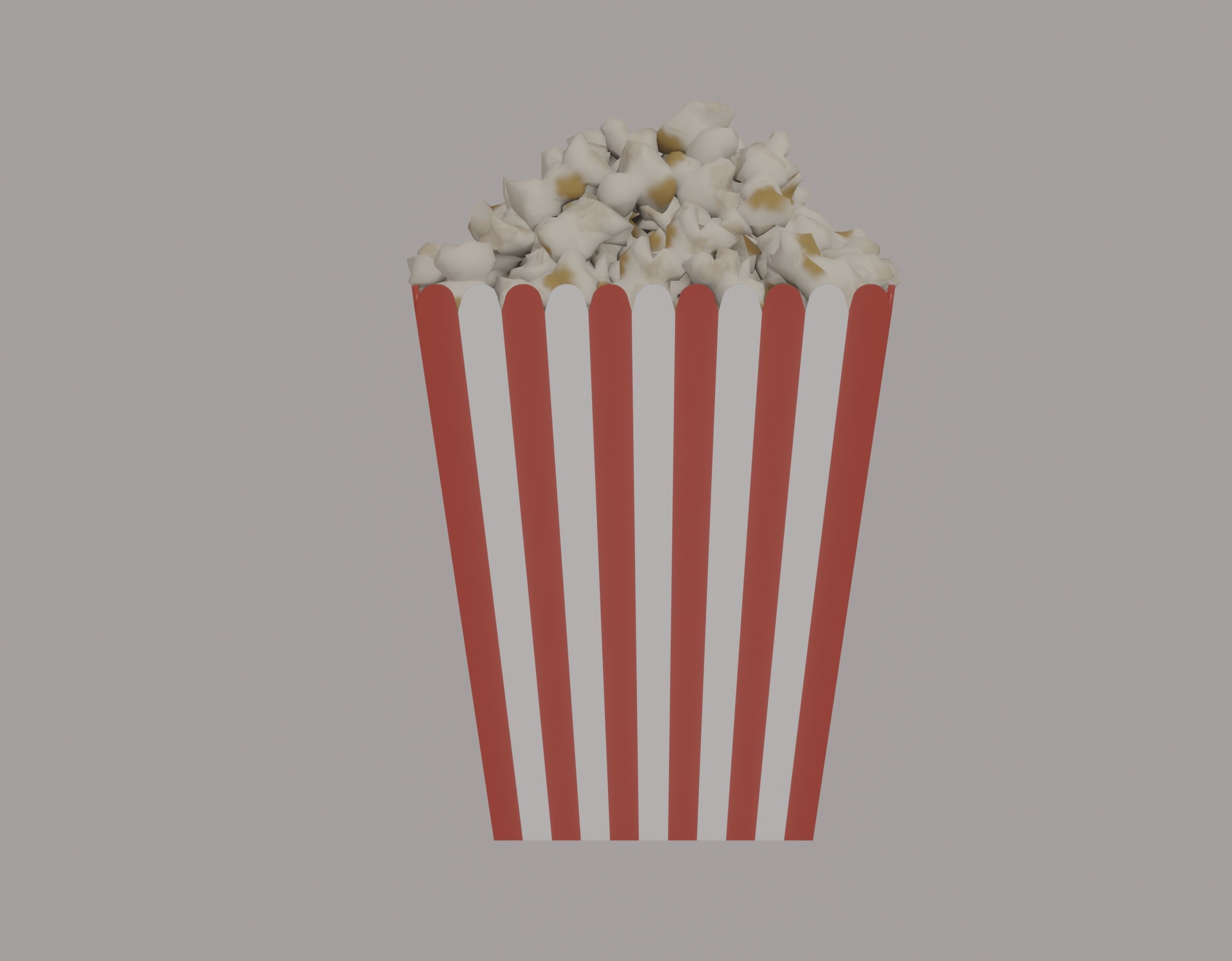 Square Popcorn Bag 3D model_10