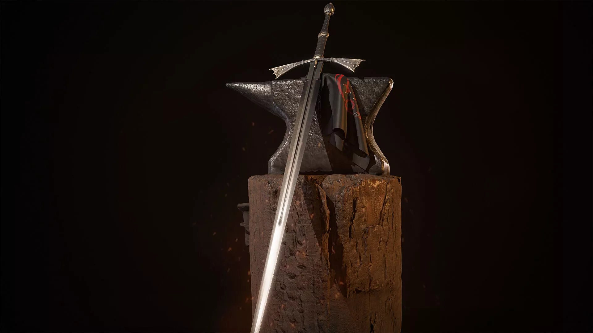 Dark Sister Low-poly 3D model