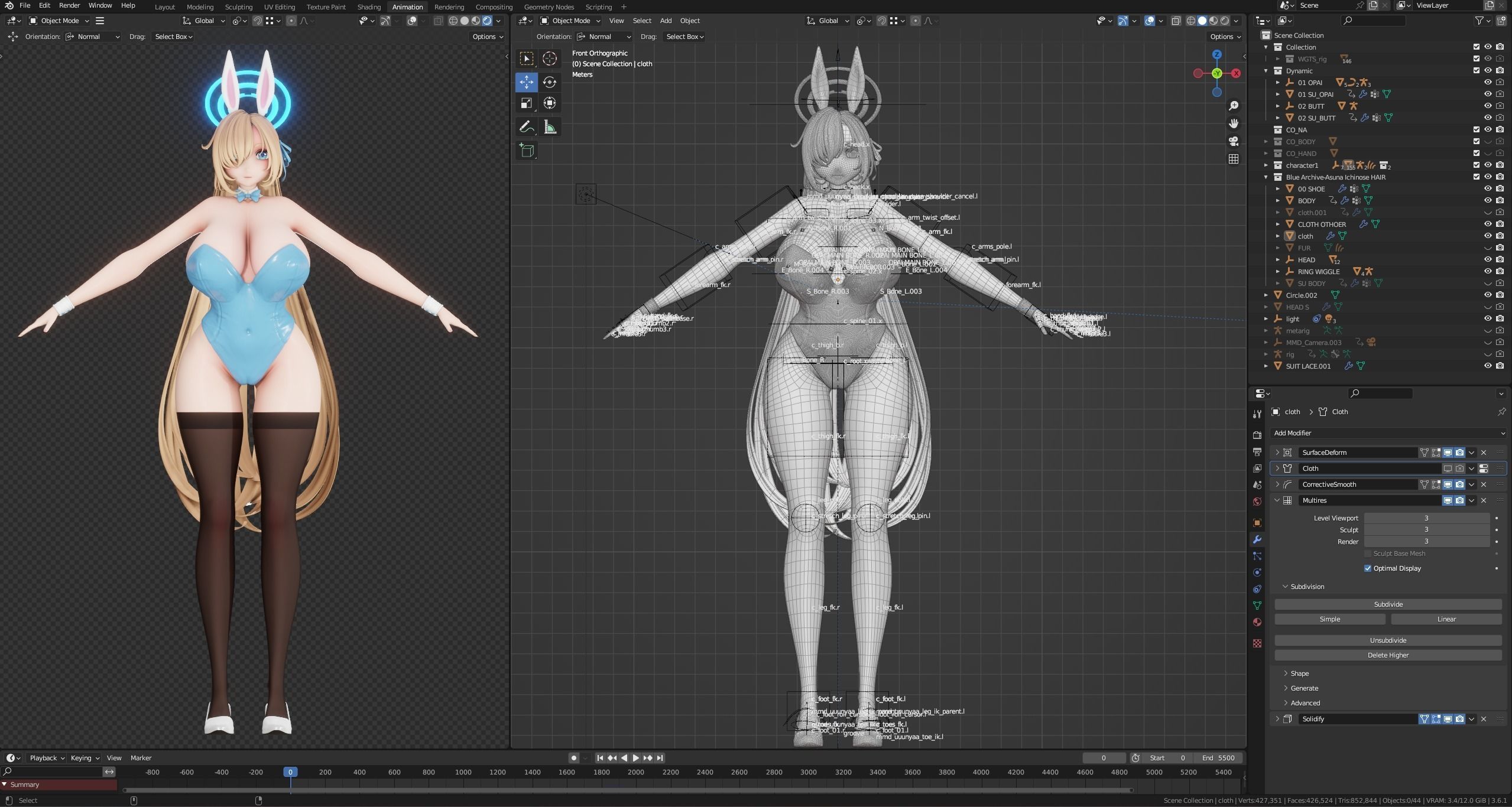 Blue Archive - Asuna Ichinose - Bunny Style 3D model_2