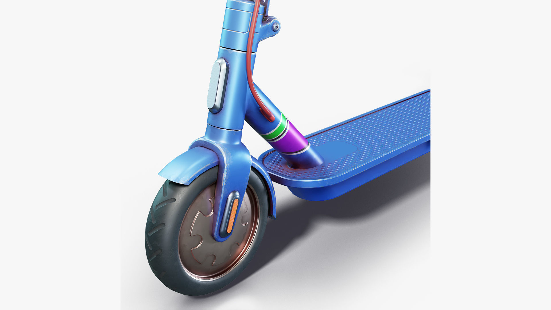 Kick Scooter Low-poly 3D model_2
