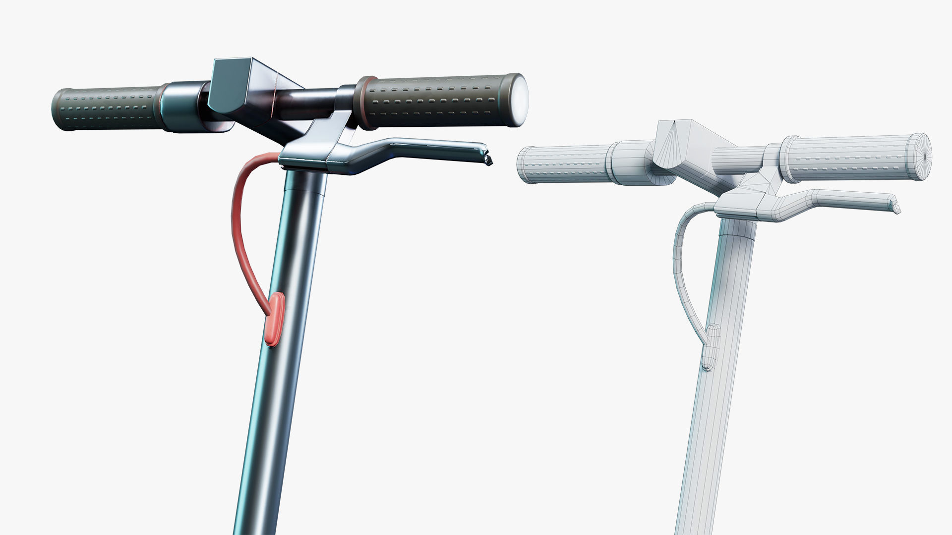 Kick Scooter Low-poly 3D model_5