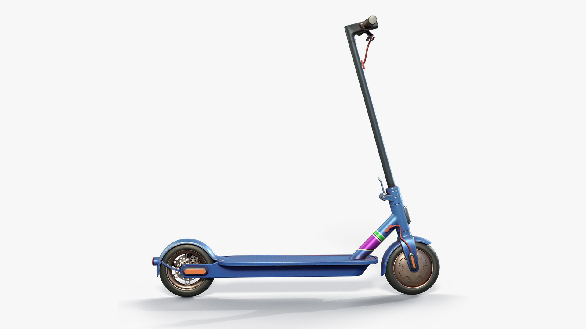 Kick Scooter Low-poly 3D model_9