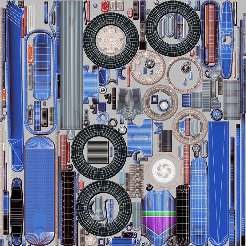 Kick Scooter Low-poly 3D model_15