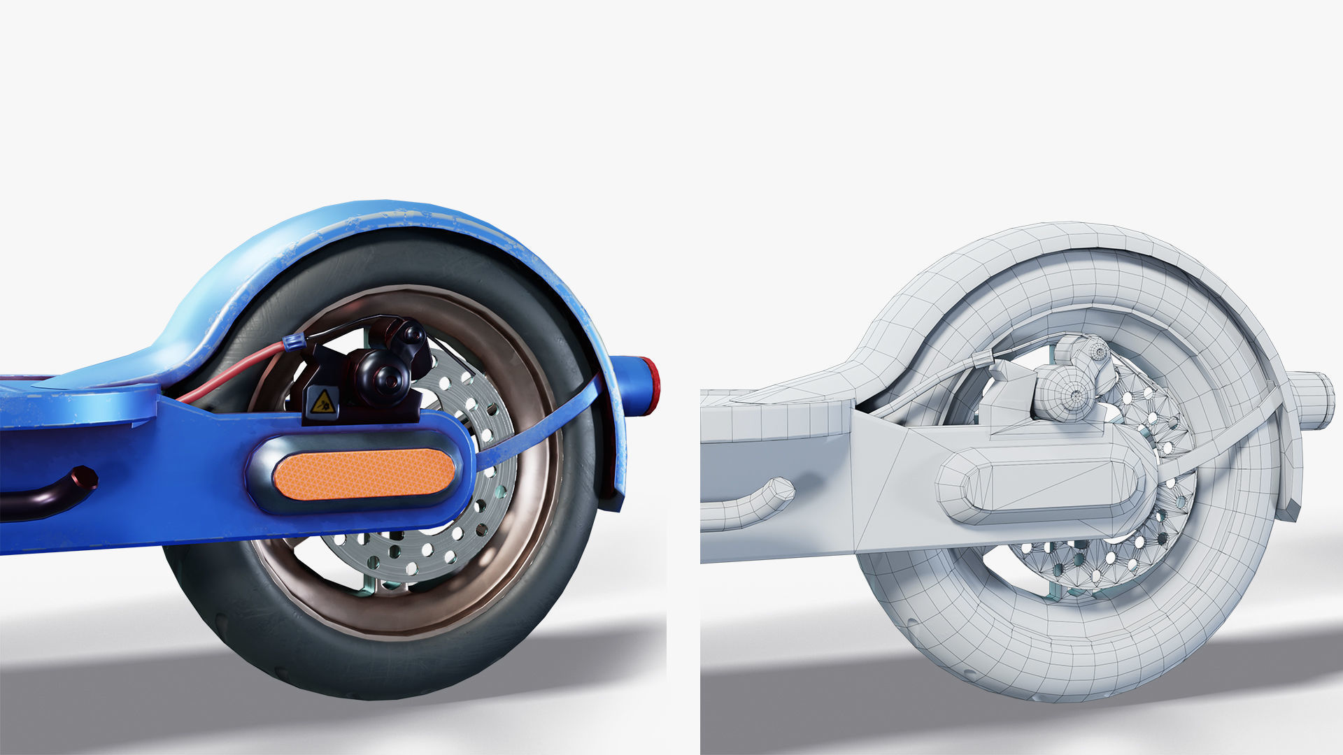 Kick Scooter Low-poly 3D model_3