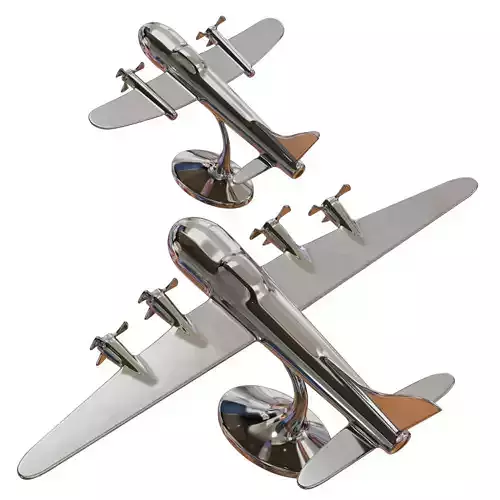 Decorative set of two metal planes