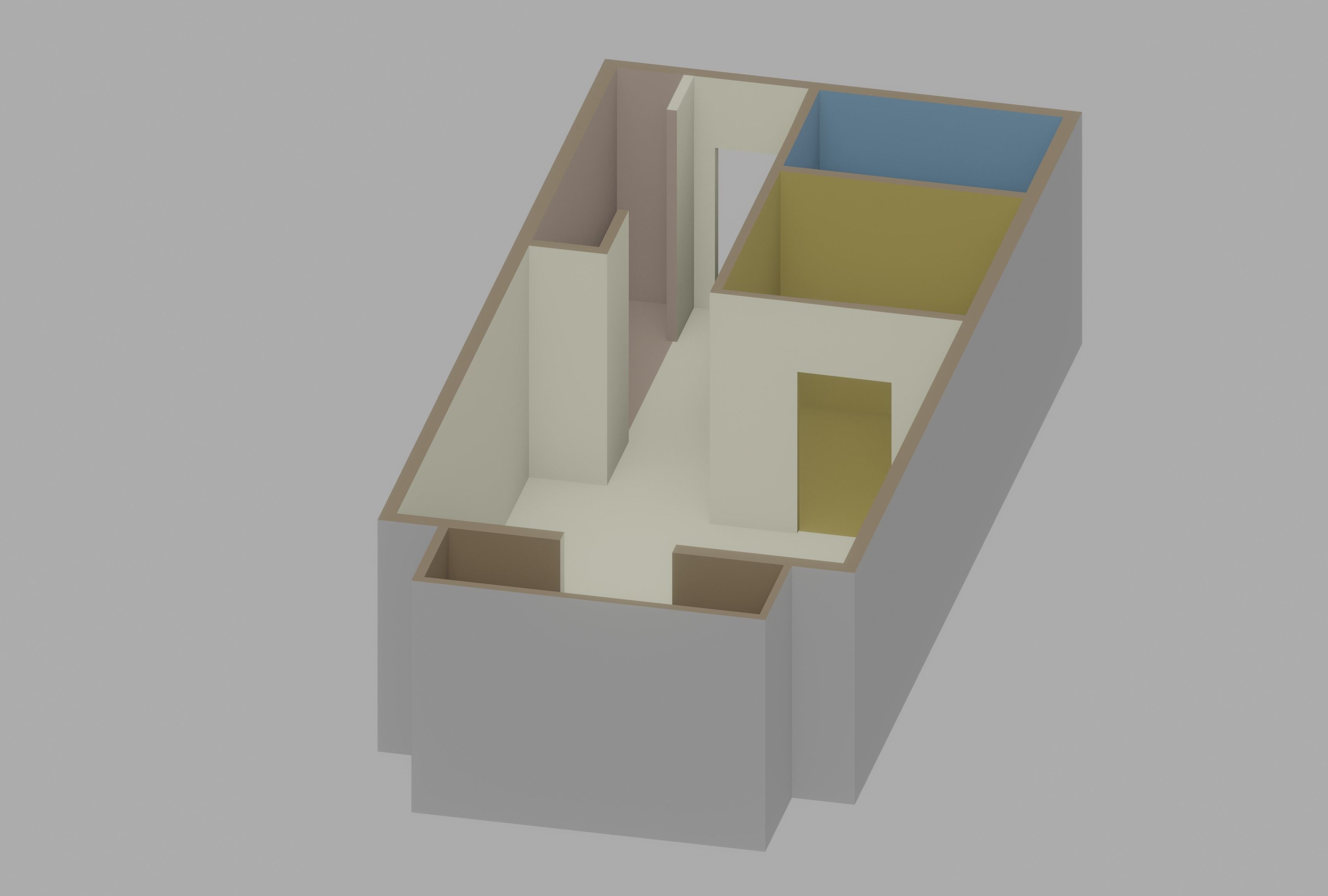 Apartment Floor Plan Low-poly 3D model_3