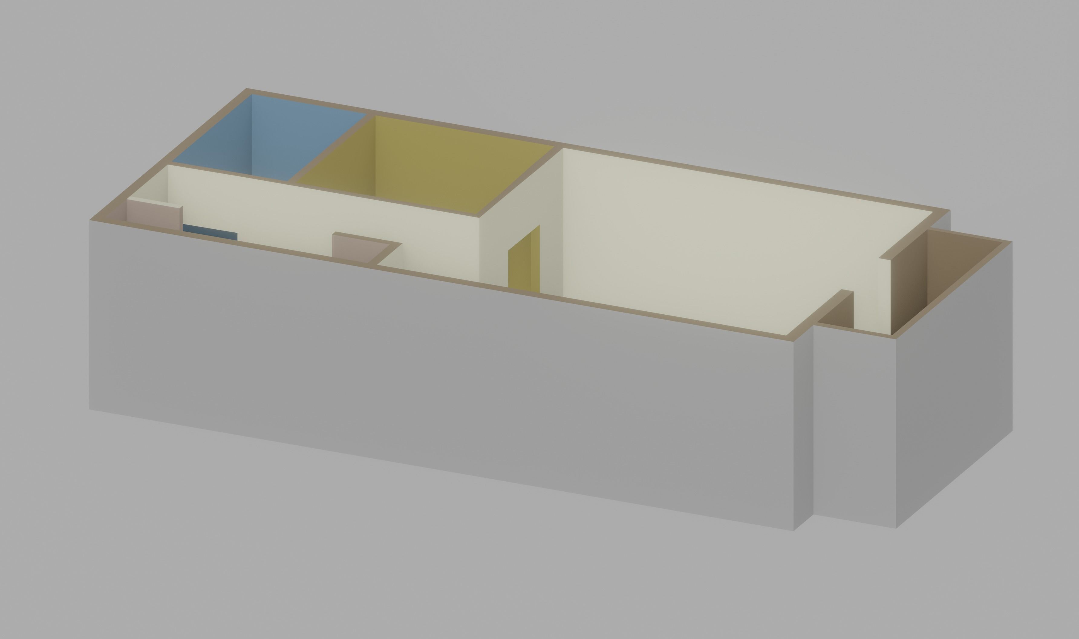 Apartment Floor Plan Low-poly 3D model_1