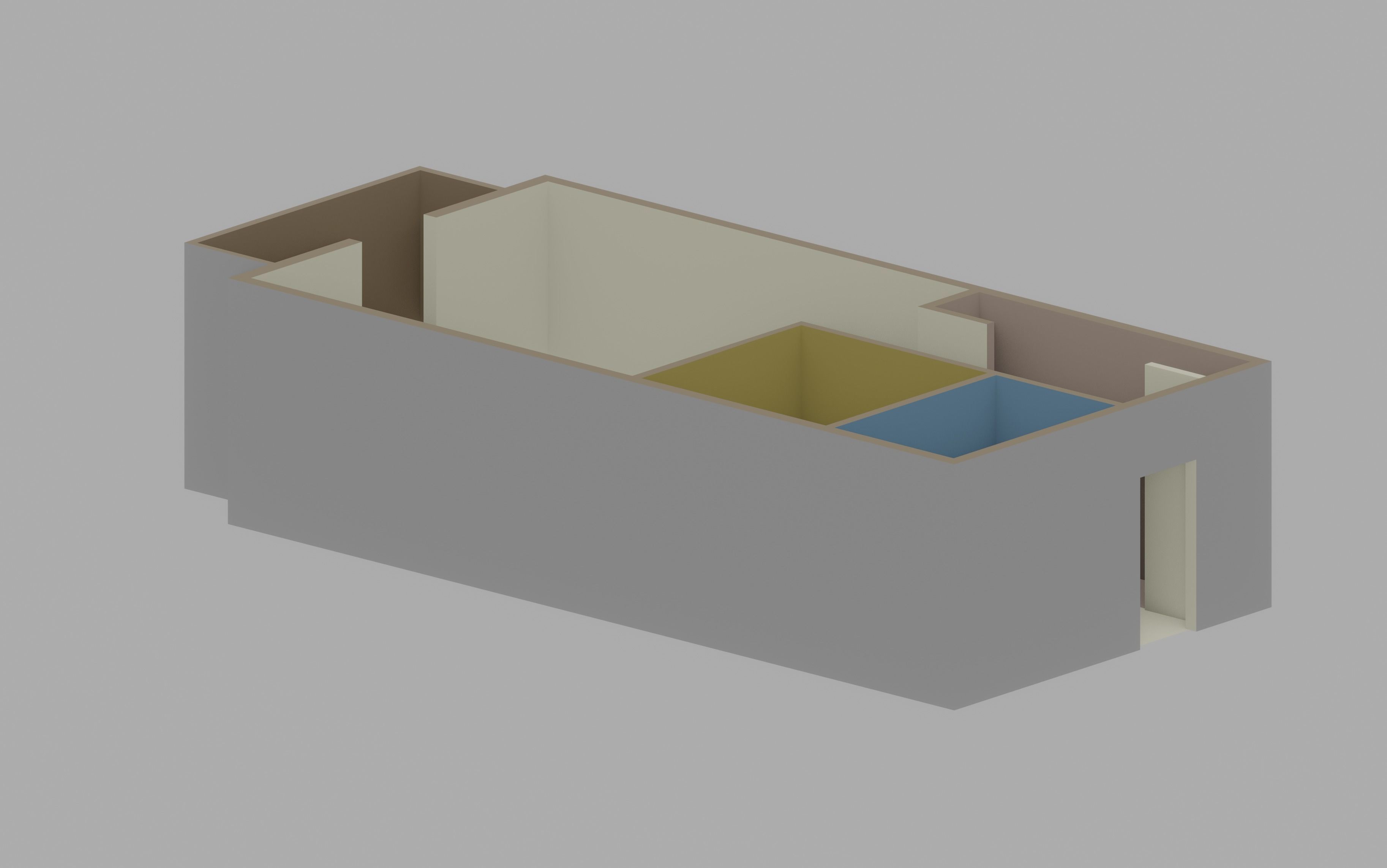 Apartment Floor Plan Low-poly 3D model_6