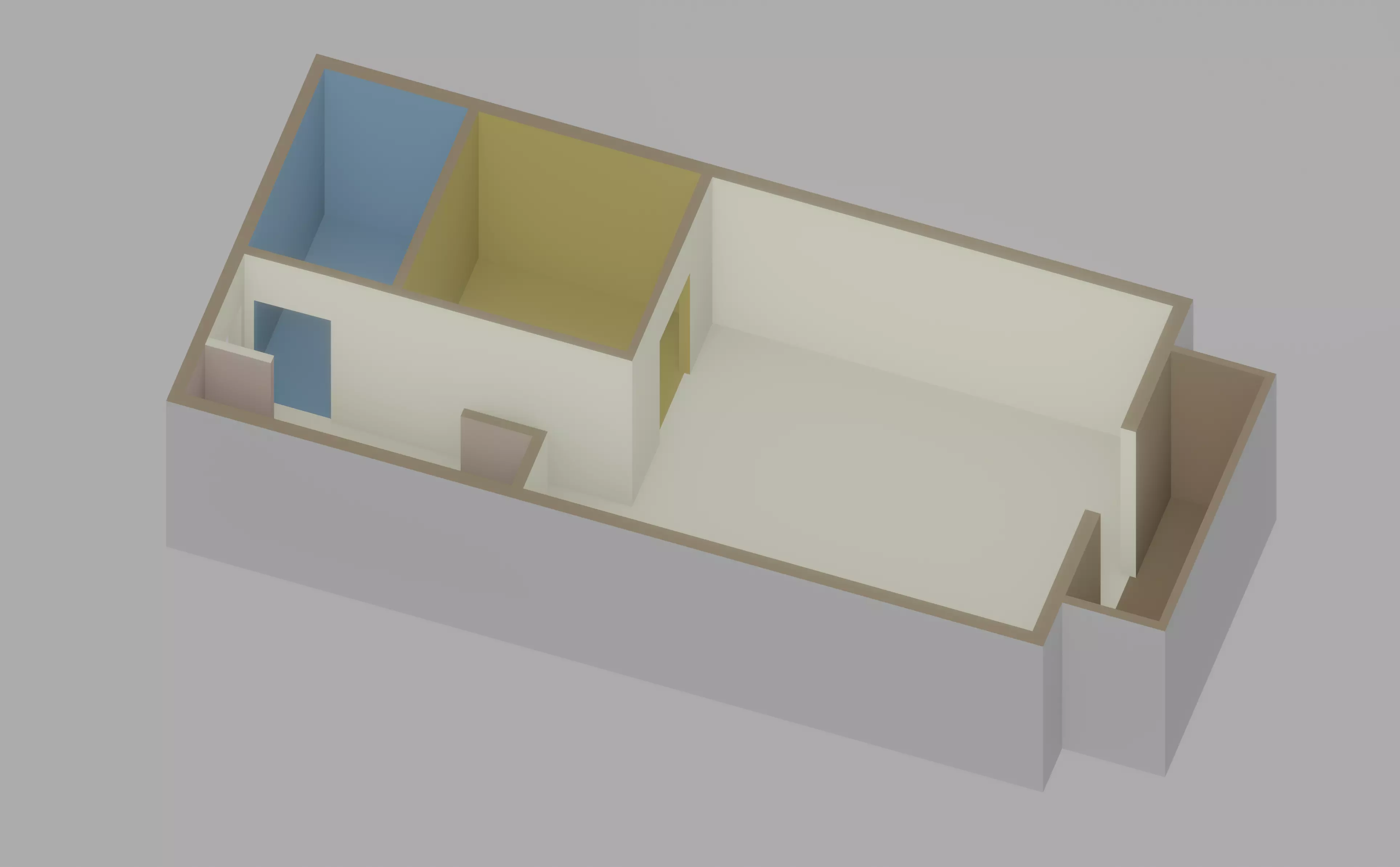 Apartment Floor Plan Low-poly 3D model_0