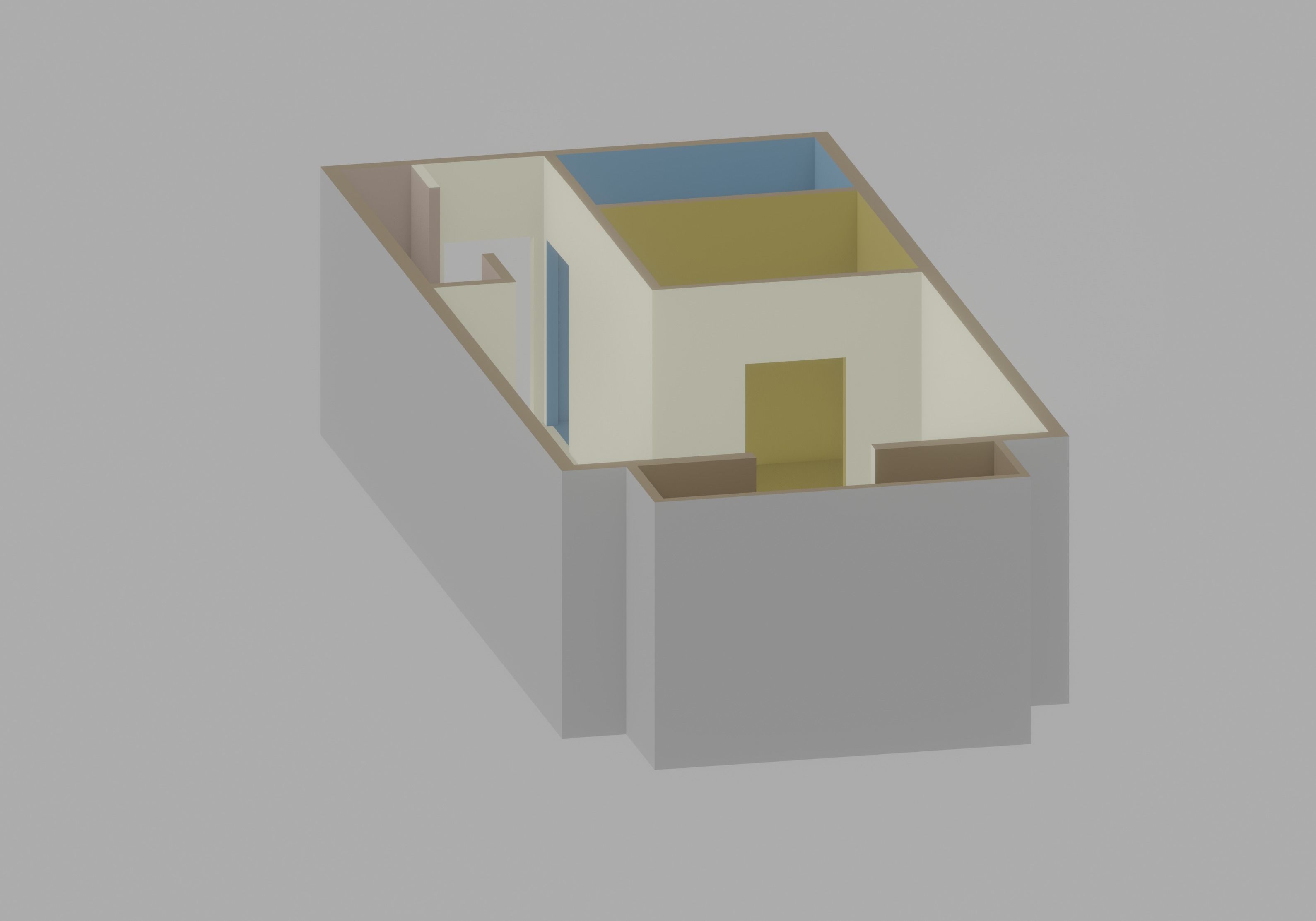 Apartment Floor Plan Low-poly 3D model_2