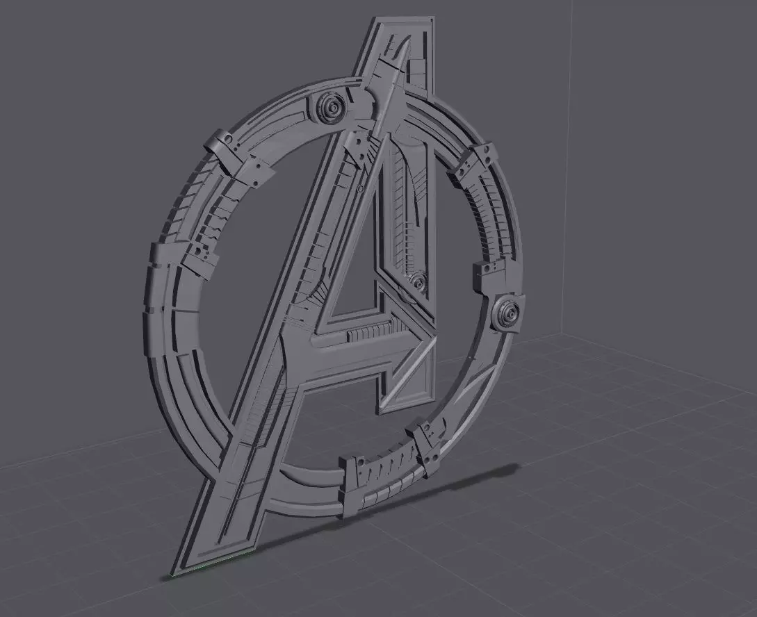 Logo marvel Avengers 3D print model_0