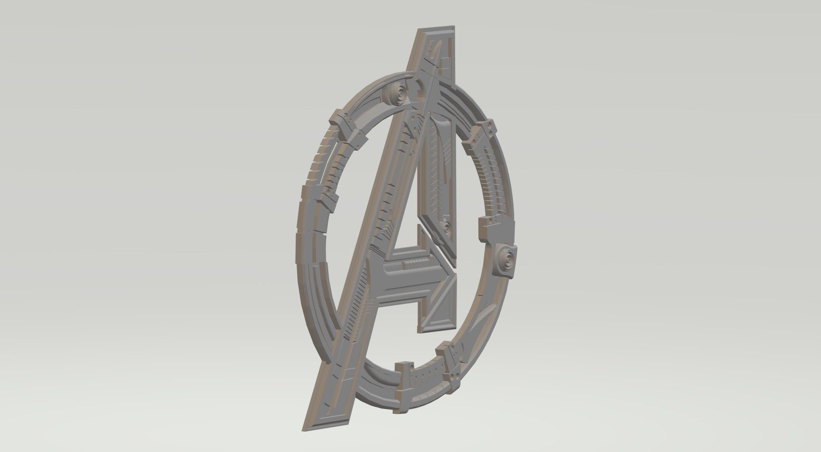 Logo marvel Avengers 3D print model_2