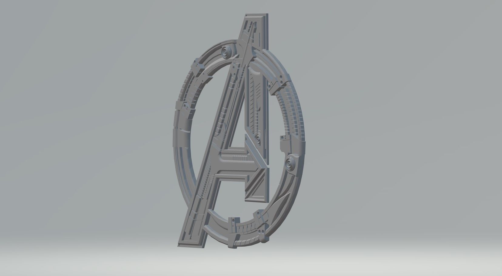 Logo marvel Avengers 3D print model_3