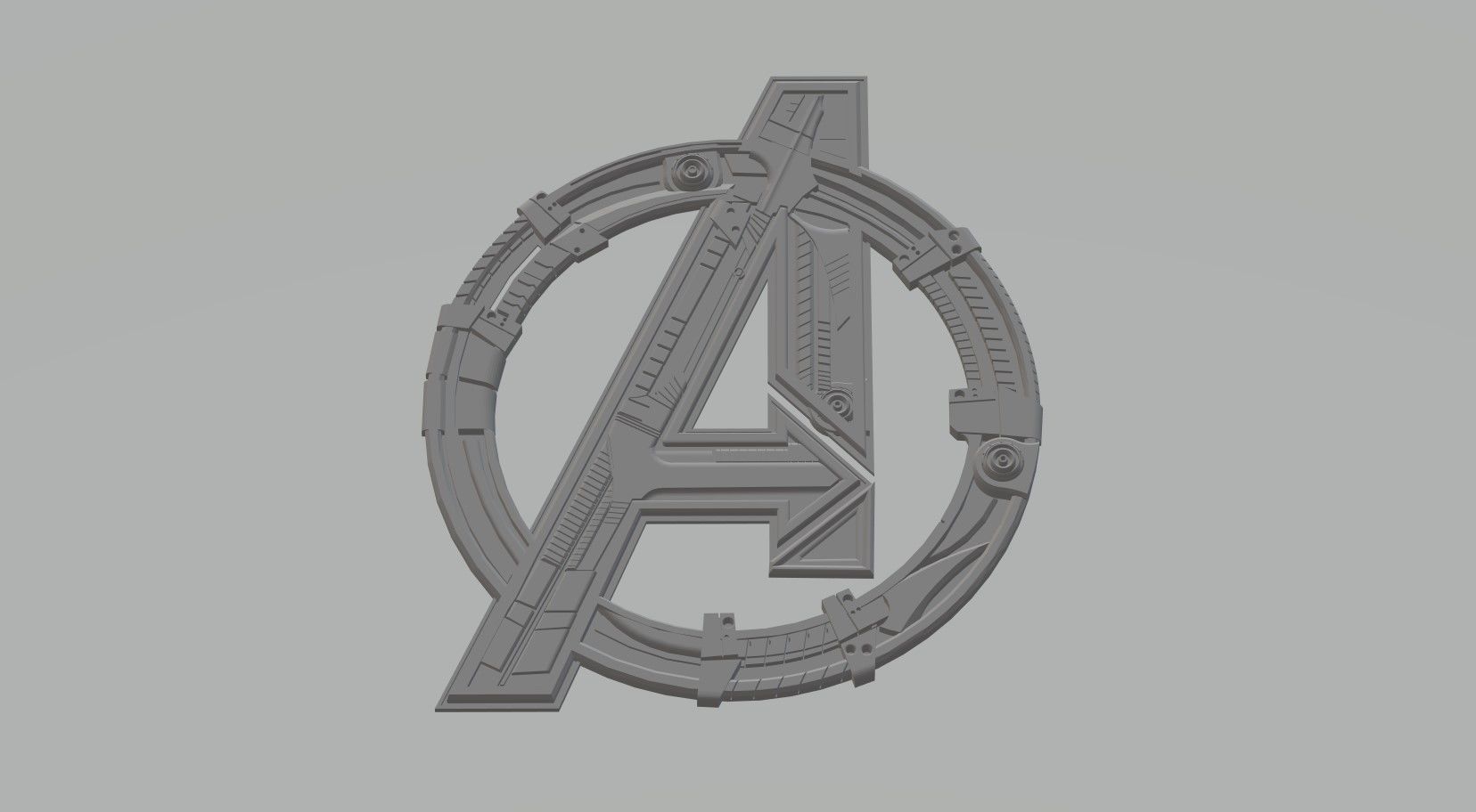 Logo marvel Avengers 3D print model_1