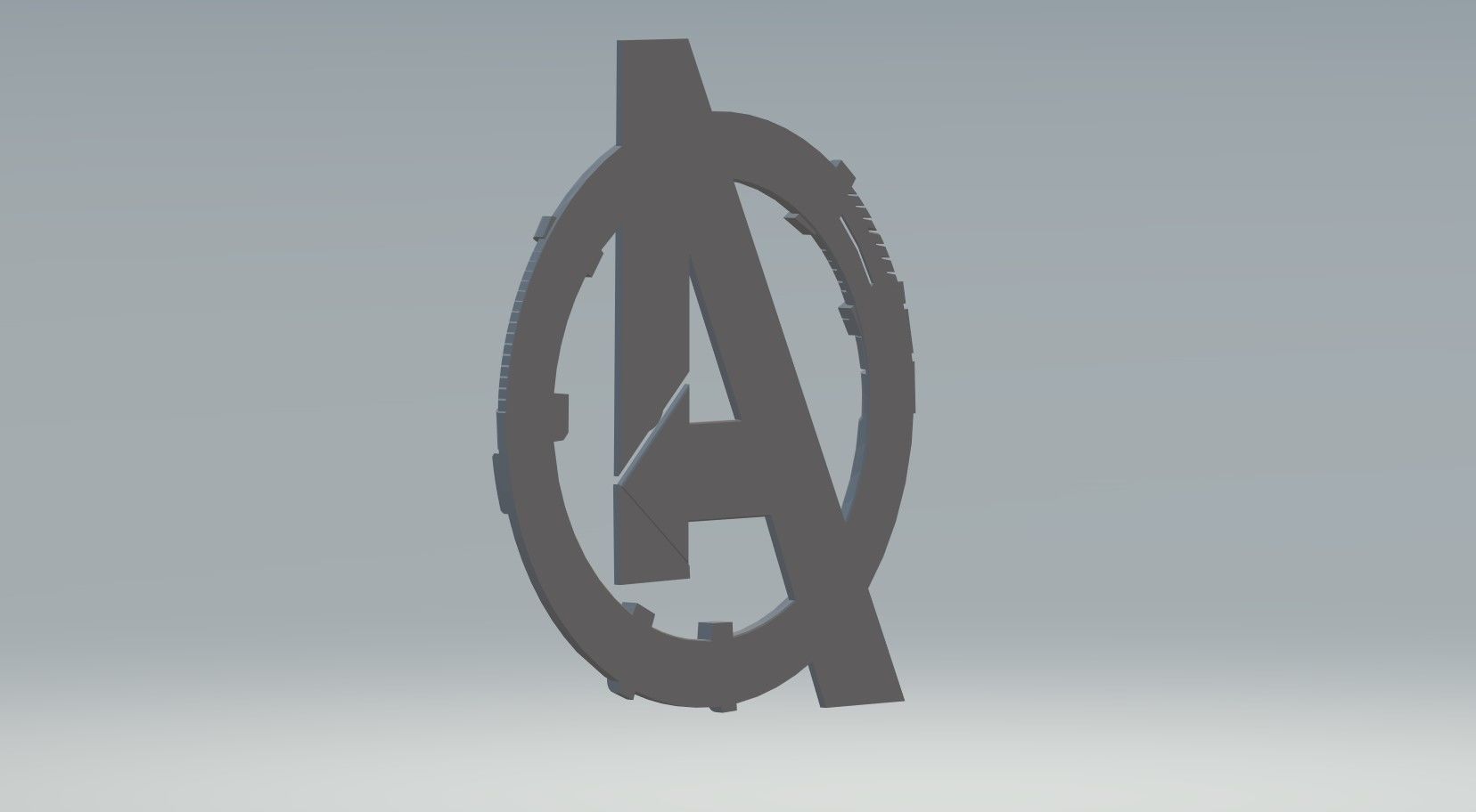 Logo marvel Avengers 3D print model_4