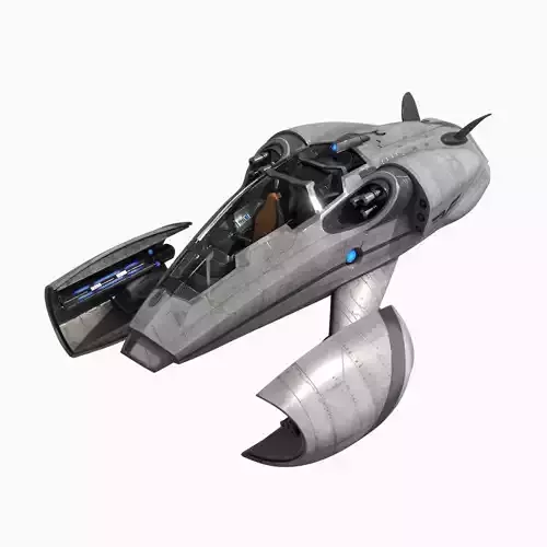 Sci-fi Spaceship Dropship Low-poly 3D model