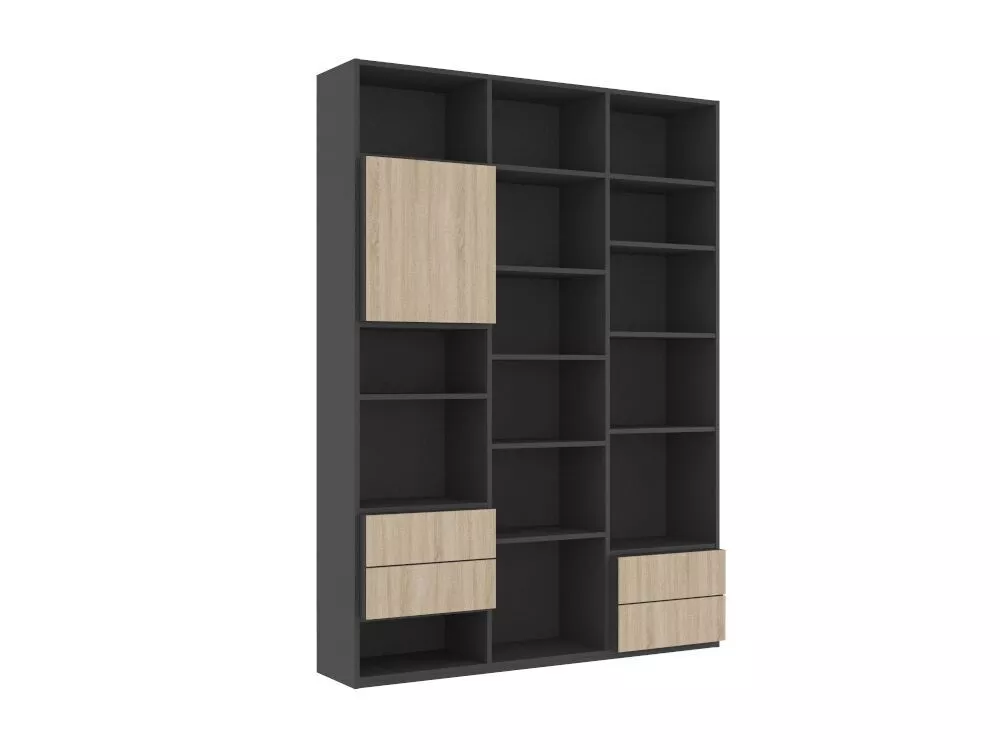 H2000448 BOOKCASE BLACK V2 3D model