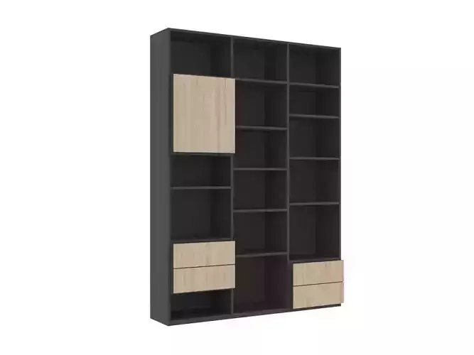 H2000448 BOOKCASE BLACK V2